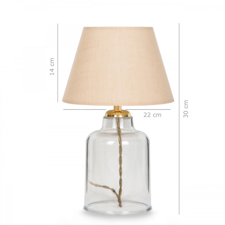 Stolna lampa AYD 1xE27/40W/230V bež/chladič