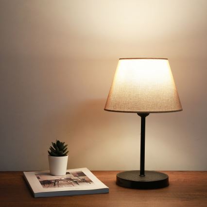 Stolna lampa AYD 1xE27/40W/230V bež/crna