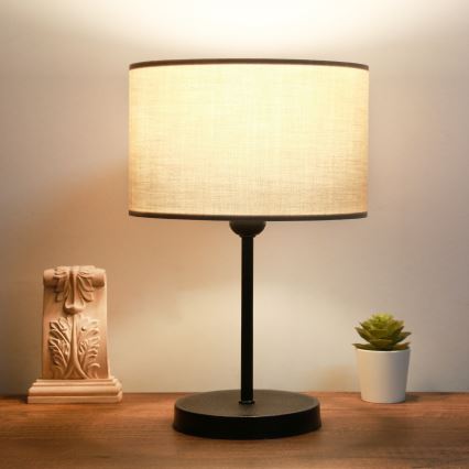 Stolna lampa AYD 1xE27/40W/230V bež/crna