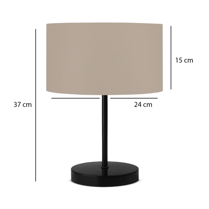 Stolna lampa AYD 1xE27/40W/230V bež/crna