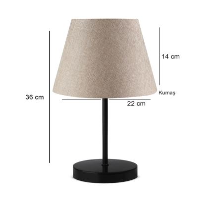 Stolna lampa AYD 1xE27/40W/230V bež/kao crna