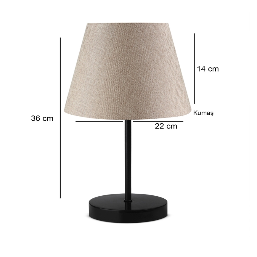 Stolna lampa AYD 1xE27/40W/230V bež/kao crna