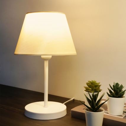 Stolna lampa AYD 1xE27/40W/230V bijela