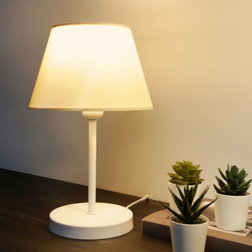 Stolna lampa AYD 1xE27/40W/230V bijela