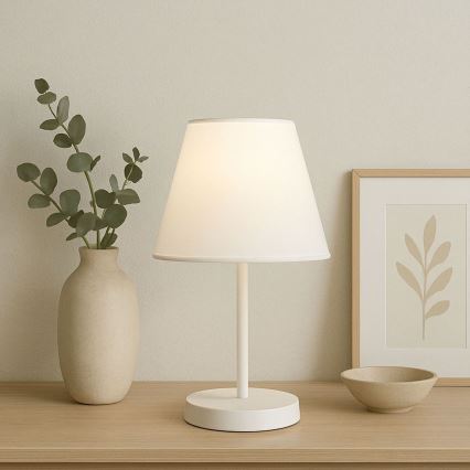 Stolna lampa AYD 1xE27/40W/230V bijela