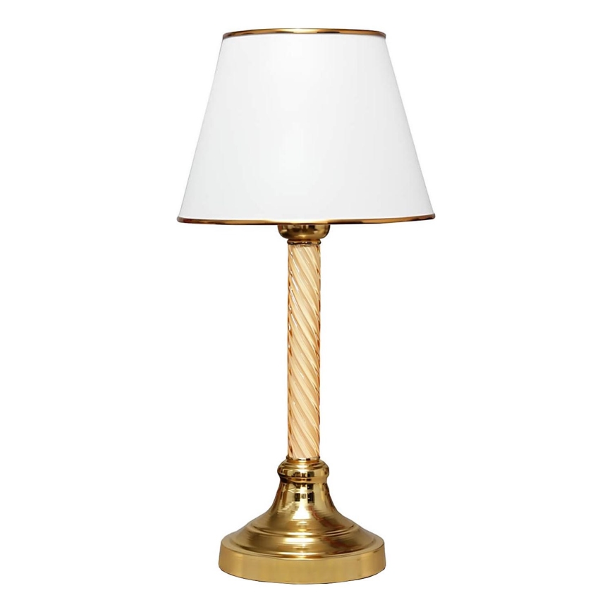 Stolna lampa AYD 1xE27/40W/230V bijela/zlatna
