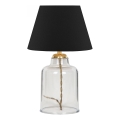 Stolna lampa AYD 1xE27/40W/230V crna/prozirna