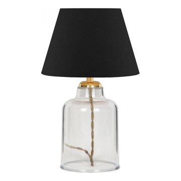 Stolna lampa AYD 1xE27/40W/230V crna/prozirna