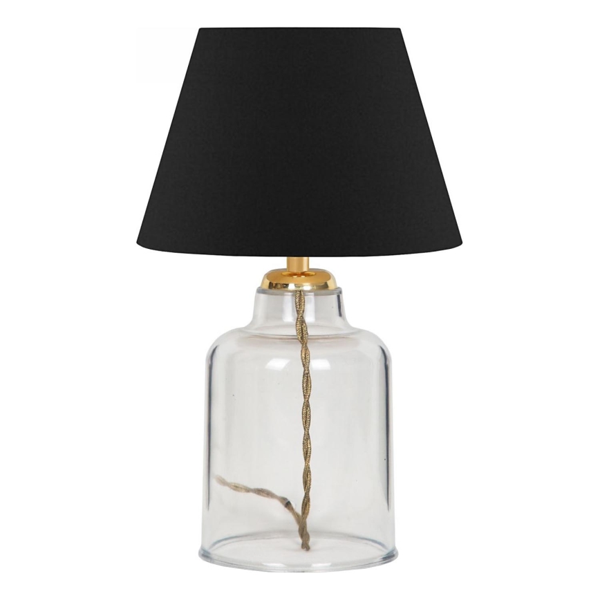Stolna lampa AYD 1xE27/40W/230V crna/prozirna