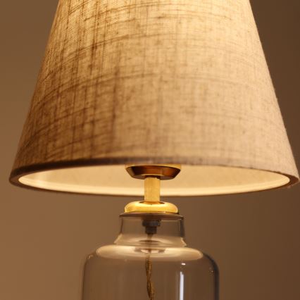 Stolna lampa AYD 1xE27/40W/230V krem/prozirna