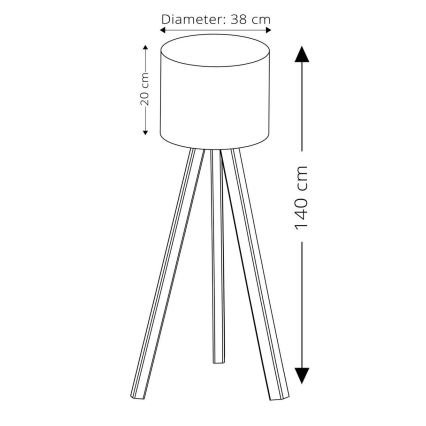 Stolna lampa AYD 1xE27/40W/230V ružičasta/smeđa