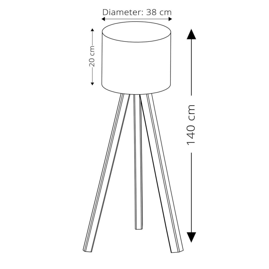 Stolna lampa AYD 1xE27/40W/230V ružičasta/smeđa