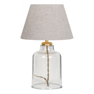 Stolna lampa AYD 1xE27/40W/230V siva/prozirna