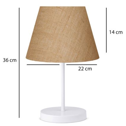 Stolna lampa AYD 1xE27/40W/230V smeđa/bijela