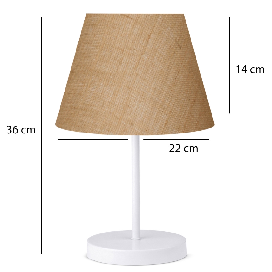 Stolna lampa AYD 1xE27/40W/230V smeđa/bijela