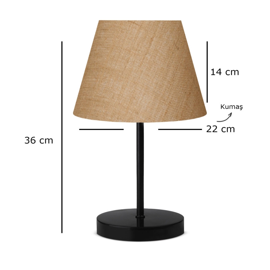 Stolna lampa AYD 1xE27/40W/230V smeđa/crna