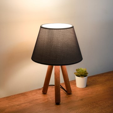 Stolna lampa AYD 1xE27/40W/230V smeđa/crna
