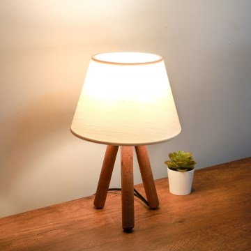 Stolna lampa AYD 1xE27/40W/230V smeđa/krem