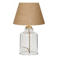 Stolna lampa AYD 1xE27/40W/230V smeđa/prozirna