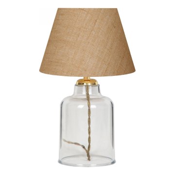 Stolna lampa AYD 1xE27/40W/230V smeđa/prozirna