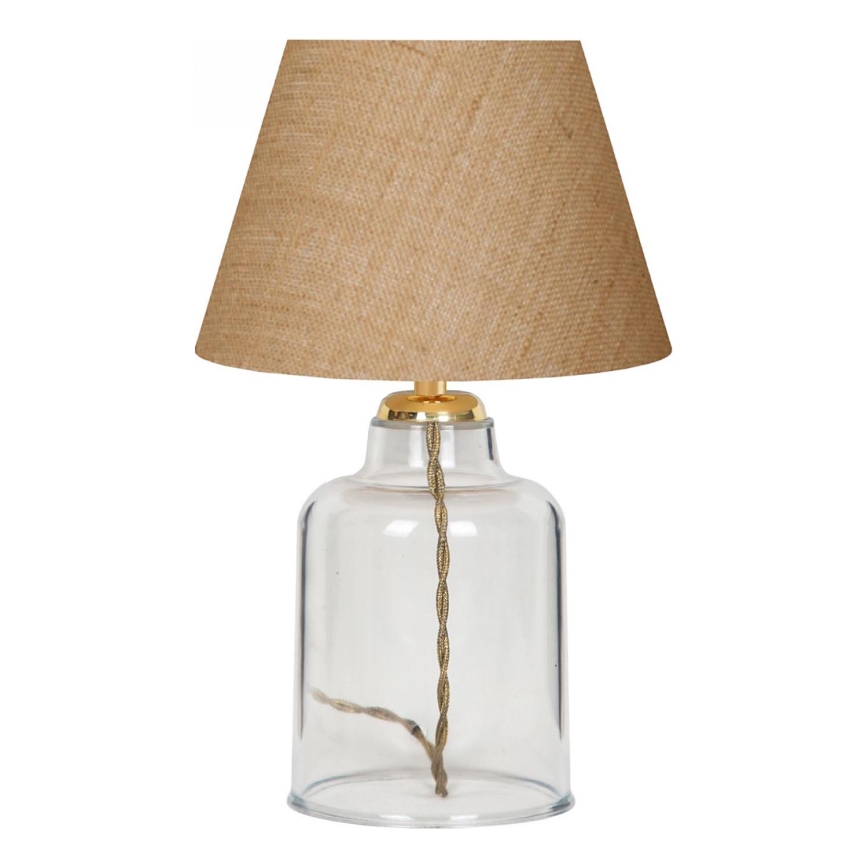 Stolna lampa AYD 1xE27/40W/230V smeđa/prozirna