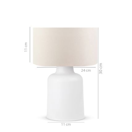 Stolna lampa AYD 1xE27/60W/230V bež/bijela