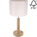 Stolna lampa BENITA 1xE27/60W/230V 48 cm krem/hrast – FSC certificirano