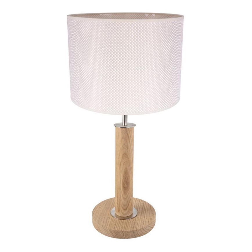 Stolna lampa BENITA 1xE27/60W/230V 48 cm krem/hrast