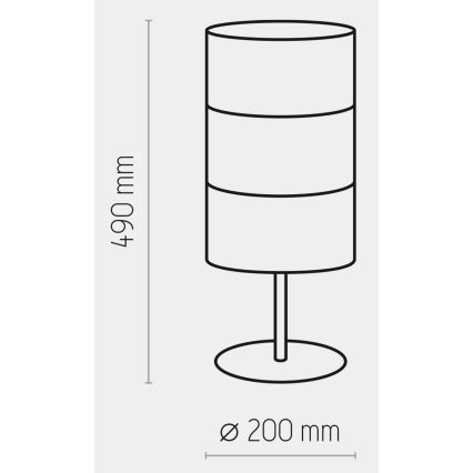 Stolna lampa BOGART 1xE27/15W/230V bijela/zlatna