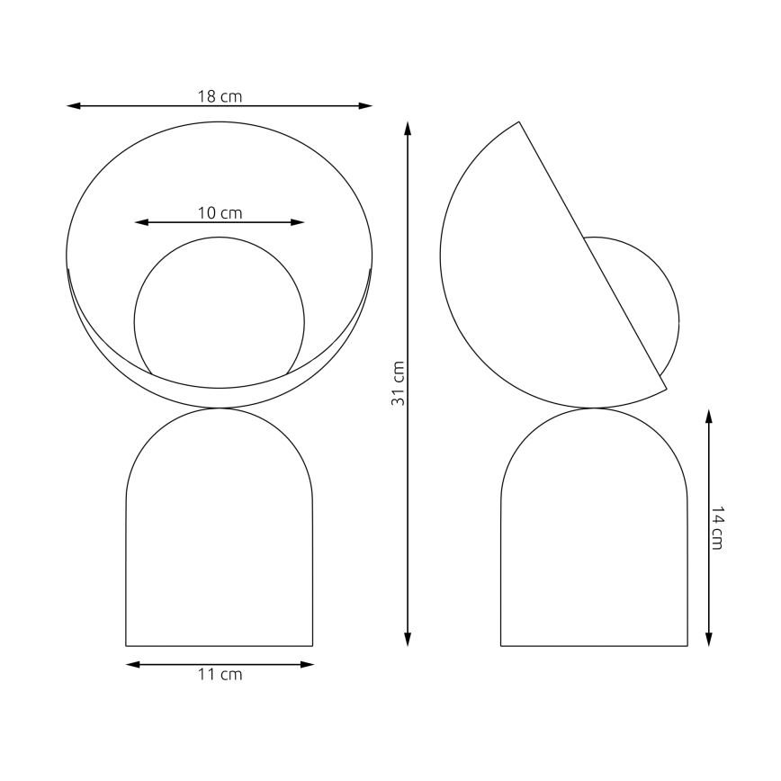 Stolna lampa BOTO 1xG9/8W/230V narančasta
