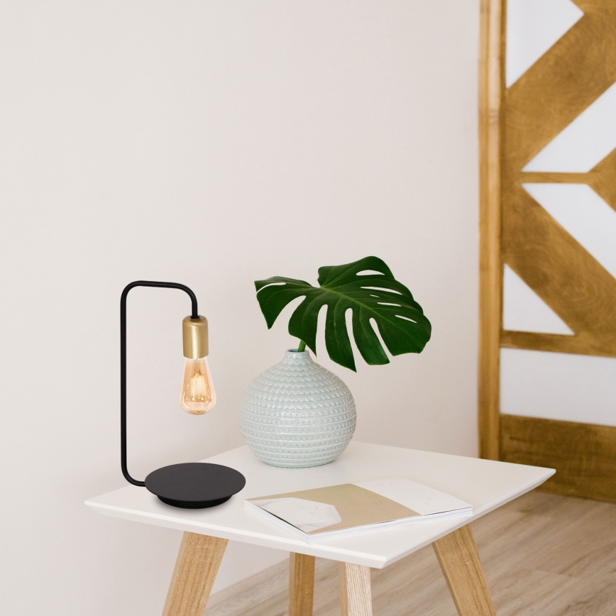 Stolna lampa BRENDA 1xE27/60W/230V crna/zlatna
