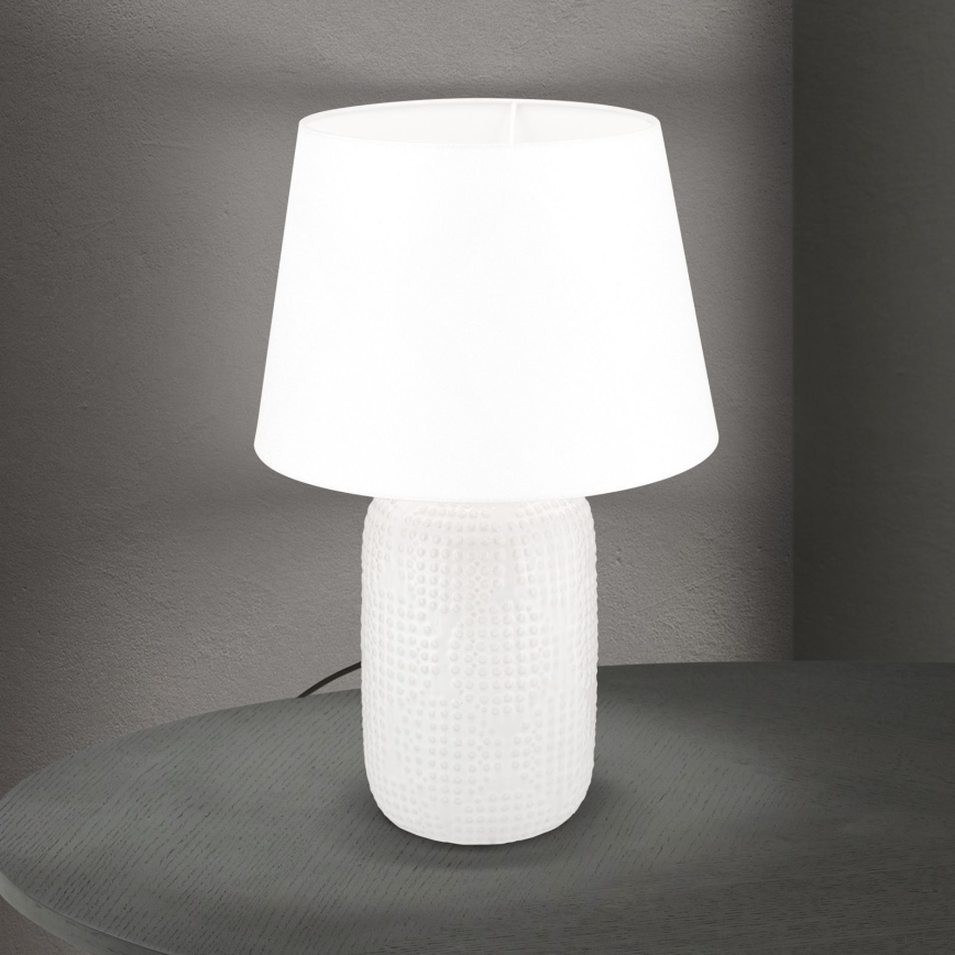 Stolna lampa CORAL 1xE27/40W/230V keramika/bijela