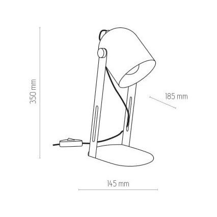 Stolna lampa DAVIS 1xE27/60W/230V bijela