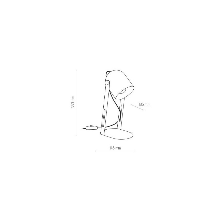 Stolna lampa DAVIS 1xE27/60W/230V bijela