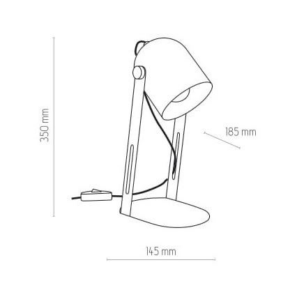 Stolna lampa DAVIS 1xE27/60W/230V crna