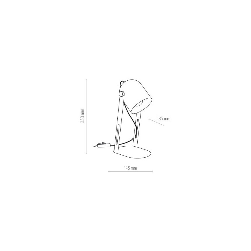 Stolna lampa DAVIS 1xE27/60W/230V crna