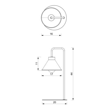 Stolna lampa DEMET 1xE27/15W/230V crna/zlatna