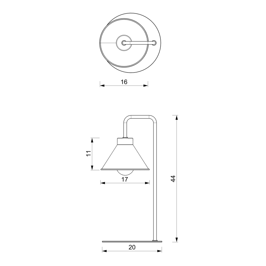 Stolna lampa DEMET 1xE27/15W/230V crna/zlatna