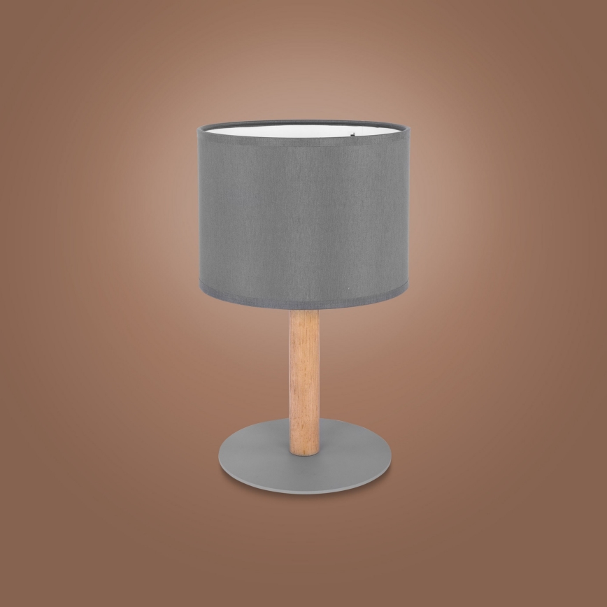Stolna lampa DEVA 1xE27/15W/230V siva/drvo