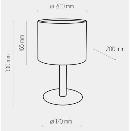 Stolna lampa DEVA 1xE27/15W/230V siva/drvo