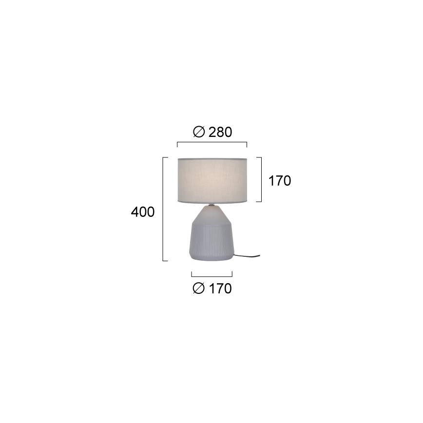 Stolna lampa DOLLY 1xE27/25W/230V siva