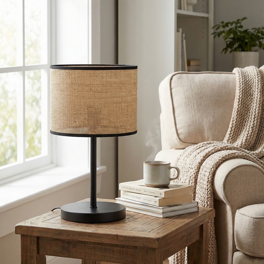 Stolna lampa ECO 1xE27/15W/230V bež/ratan