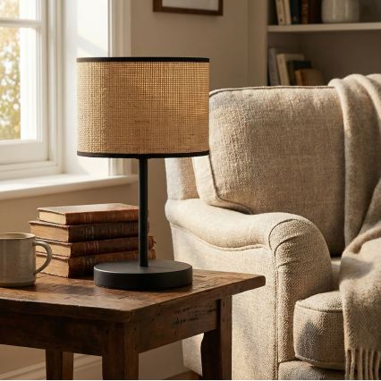 Stolna lampa ECO 1xE27/15W/230V bež/ratan