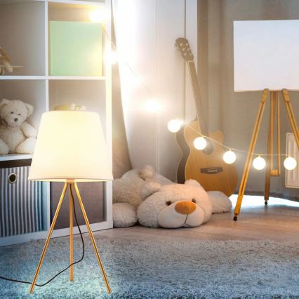 Stolna lampa ELENA 1xE27/20W/230V bijela