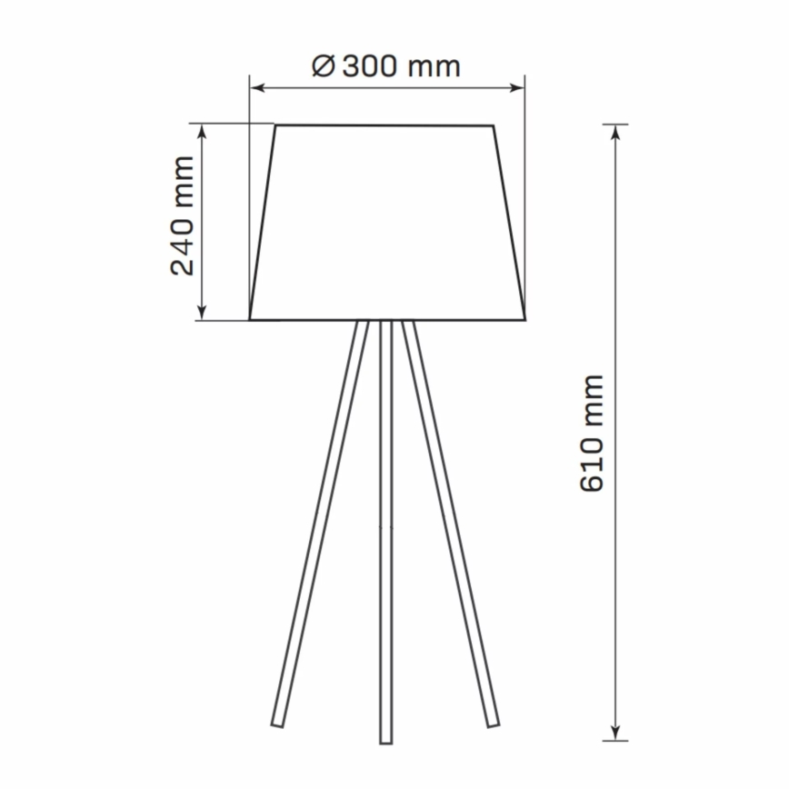 Stolna lampa ELENA 1xE27/20W/230V bijela