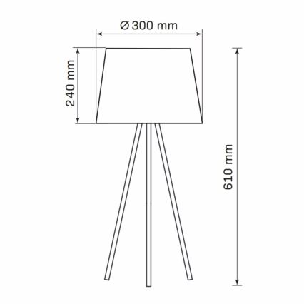 Stolna lampa ELENA 1xE27/20W/230V crna