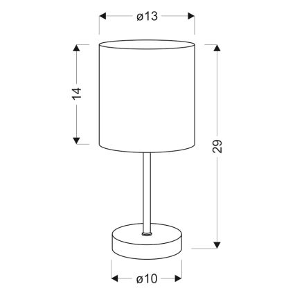 Stolna lampa EMILY 1xE14/40W/230V bež/sjajni krom