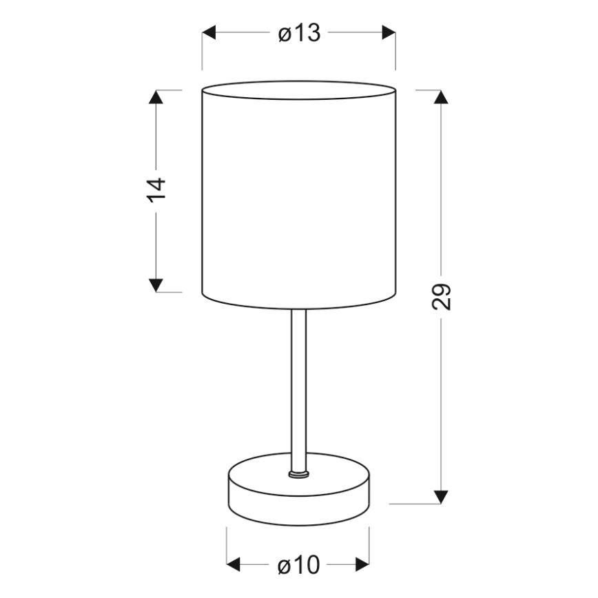 Stolna lampa EMILY 1xE14/40W/230V bež/sjajni krom