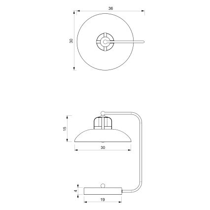 Stolna lampa FELIX 1xE27/60W/230V bijela