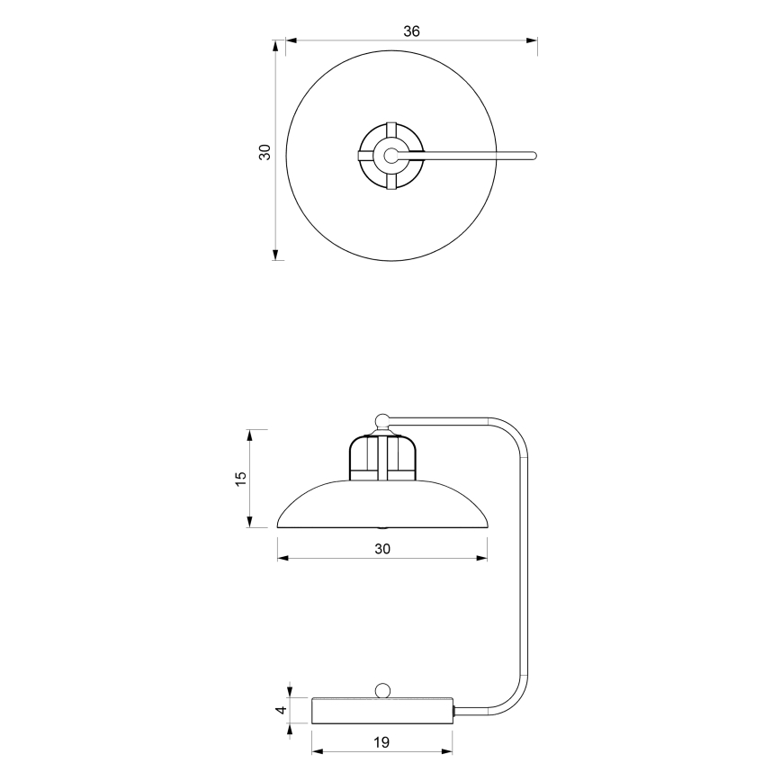 Stolna lampa FELIX 1xE27/60W/230V bijela
